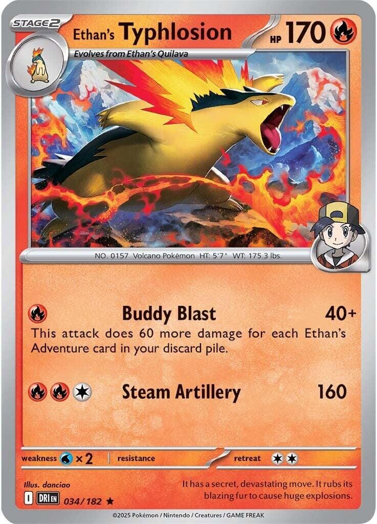 Ethan's Typhlosion (034/182) [Scarlet & Violet: Destined Rivals] Pokemon Single Pokémon  | Multizone: Comics And Games