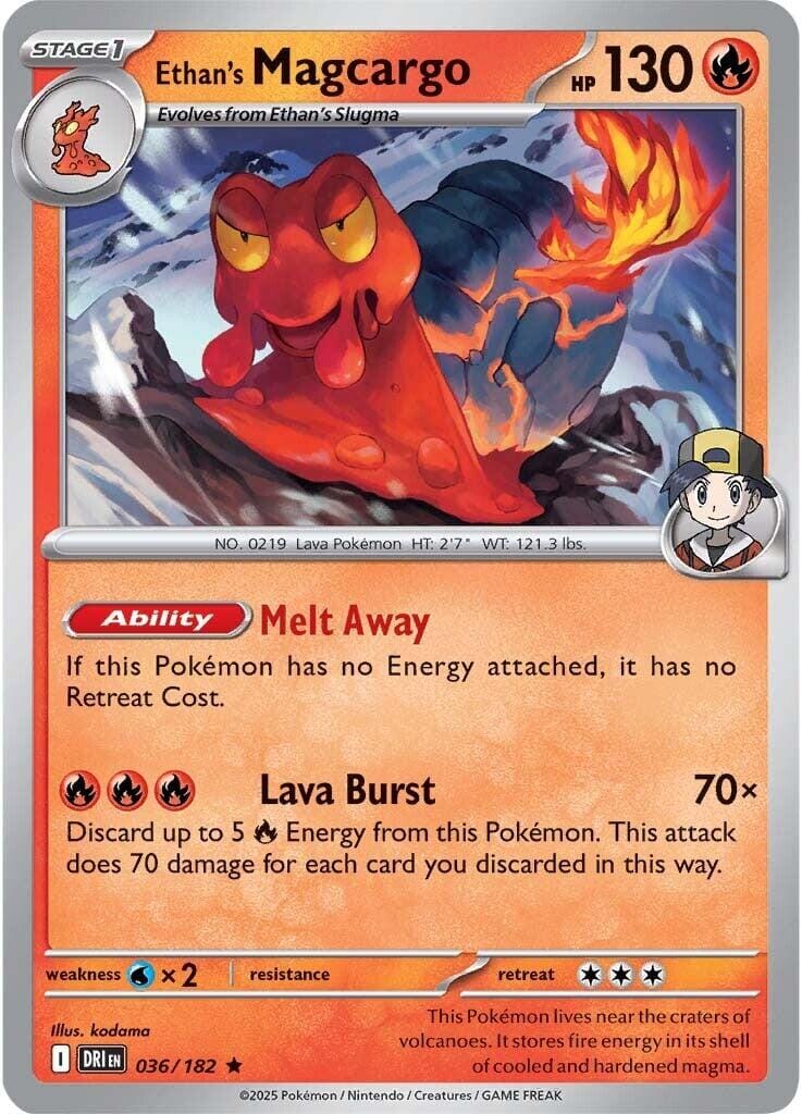 Ethan's Magcargo (036/182) [Scarlet & Violet: Destined Rivals] Pokemon Single Pokémon  | Multizone: Comics And Games
