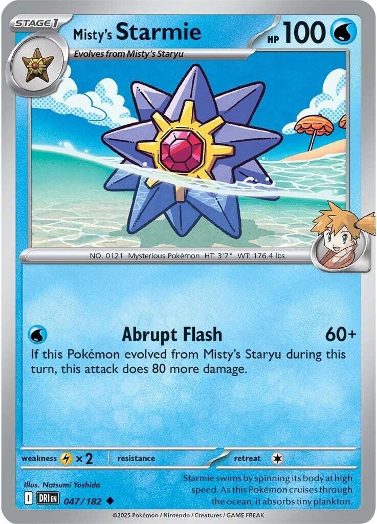 Misty's Starmie (047/182) [Scarlet & Violet: Destined Rivals] Pokemon Single Pokémon  | Multizone: Comics And Games