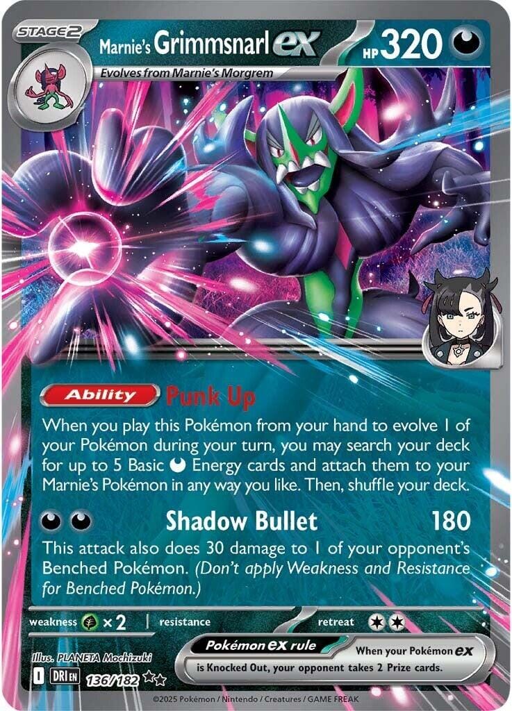 Marnie's Grimmsnarl ex (136/182) [Scarlet & Violet: Destined Rivals] Pokemon Single Pokémon  | Multizone: Comics And Games