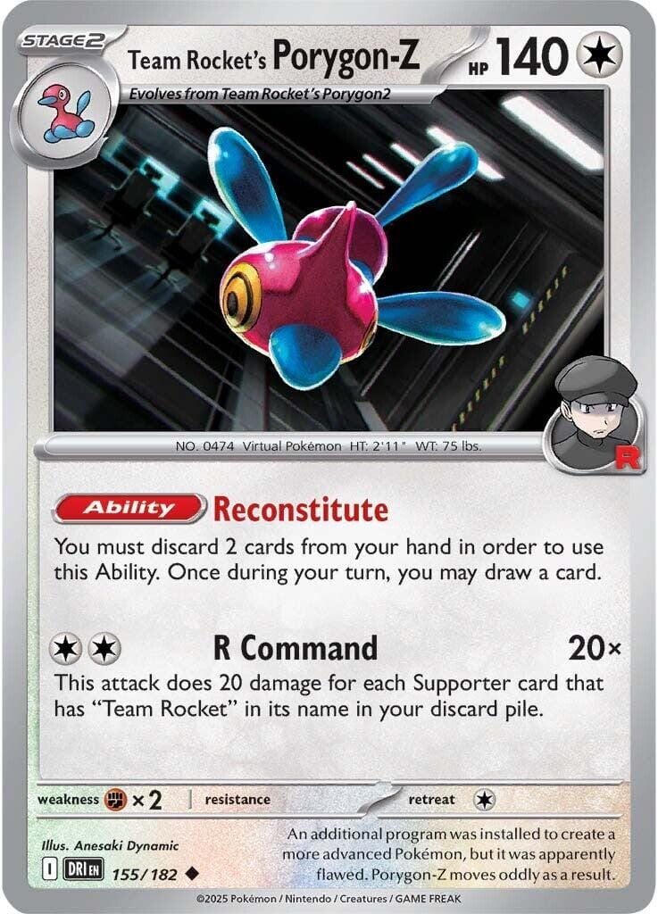Team Rocket's Porygon-Z (155/182) [Scarlet & Violet: Destined Rivals] Pokemon Single Pokémon  | Multizone: Comics And Games