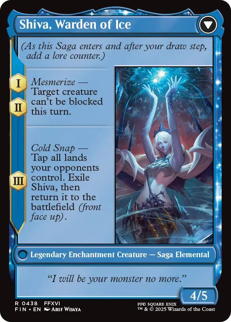 Jill, Shiva's Dominant // Shiva, Warden of Ice (Extended Art) [FINAL FANTASY] MTG Single Magic: The Gathering  | Multizone: Comics And Games