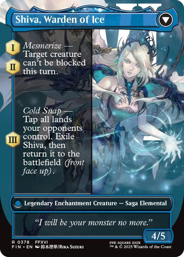 Jill, Shiva's Dominant // Shiva, Warden of Ice (Borderless) [FINAL FANTASY] MTG Single Magic: The Gathering  | Multizone: Comics And Games
