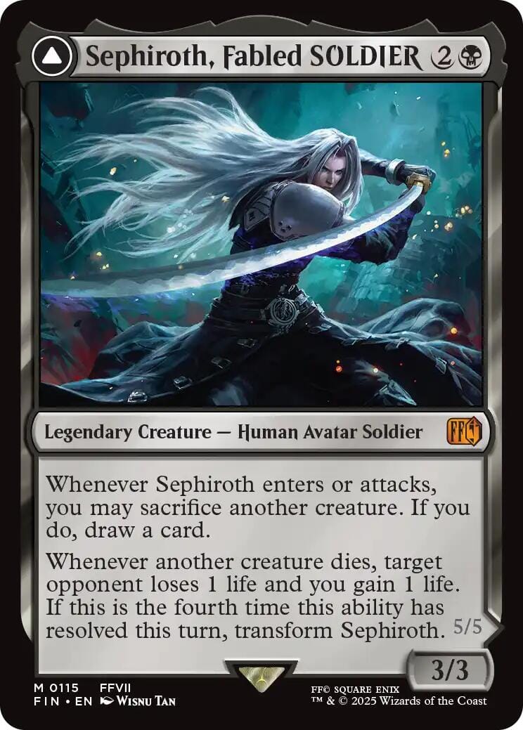 Sephiroth, Fabled SOLDIER // Sephiroth, One-Winged Angel [FINAL FANTASY] MTG Single Magic: The Gathering  | Multizone: Comics And Games
