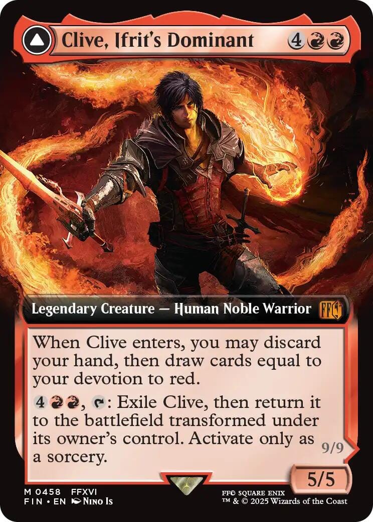 Clive, Ifrit's Dominant // Ifrit, Warden of Inferno (Extended Art) [FINAL FANTASY] MTG Single Magic: The Gathering  | Multizone: Comics And Games