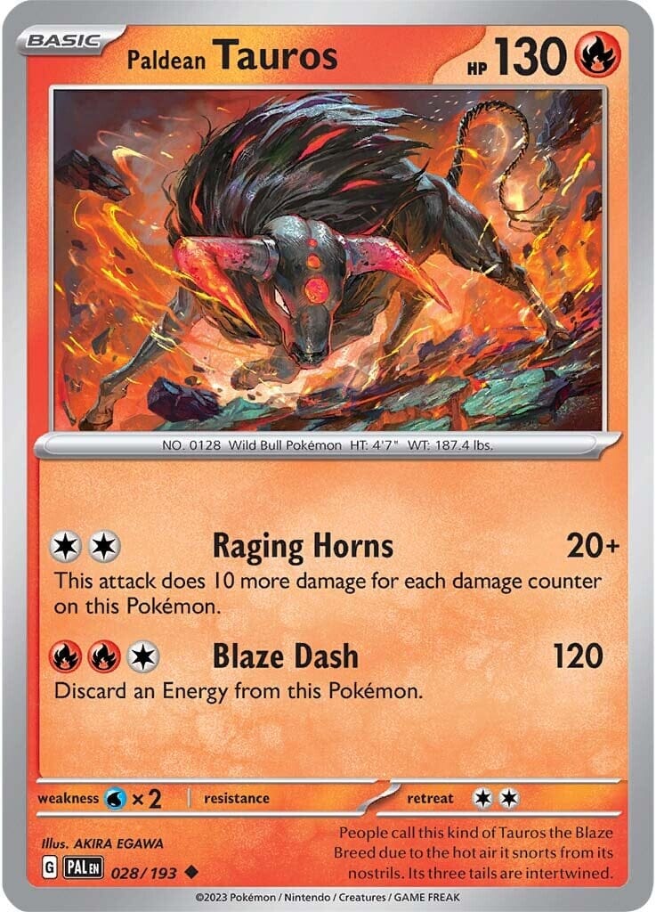 Paldean Tauros (028/193) [Scarlet & Violet: Paldea Evolved] Pokemon Single Pokémon  | Multizone: Comics And Games