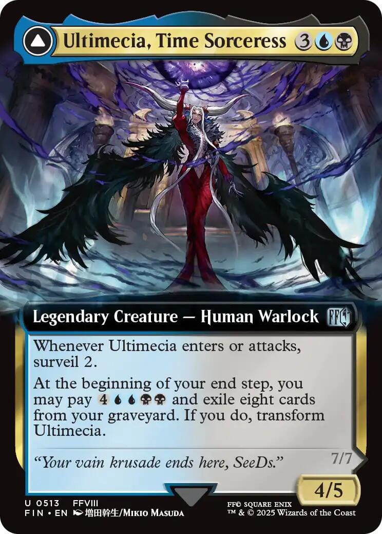 Ultimecia, Time Sorceress // Ultimecia, Omnipotent (Extended Art) [FINAL FANTASY] MTG Single Magic: The Gathering  | Multizone: Comics And Games