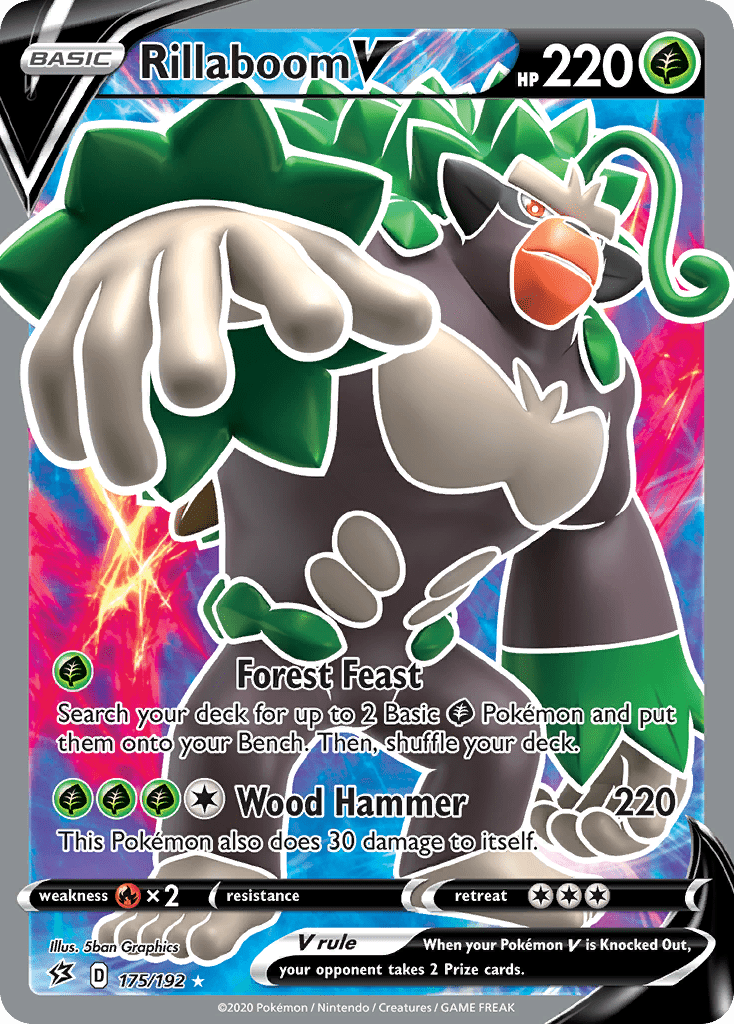 Rillaboom V (175/192) [Sword & Shield: Rebel Clash] Pokemon Single Pokémon  | Multizone: Comics And Games