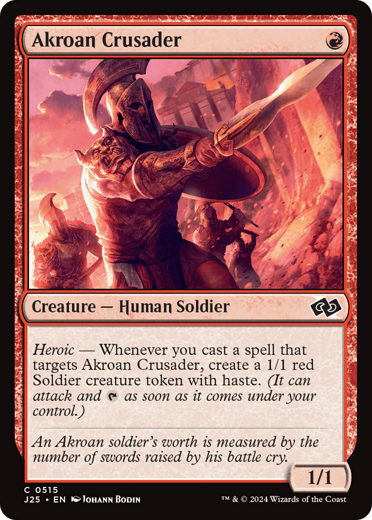 Akroan Crusader [Foundations Jumpstart] MTG Single Magic: The Gathering  | Multizone: Comics And Games