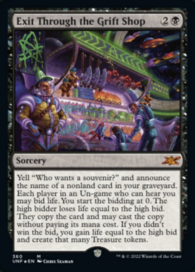 Exit Through the Grift Shop (Galaxy Foil) [Unfinity] MTG Single Magic: The Gathering  | Multizone: Comics And Games