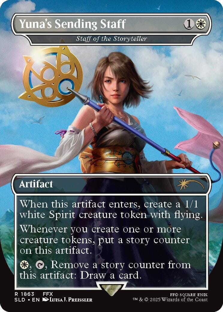 Yuna's Sending Staff - Staff of the Storyteller [Secret Lair Drop Series] MTG Single Magic: The Gathering  | Multizone: Comics And Games