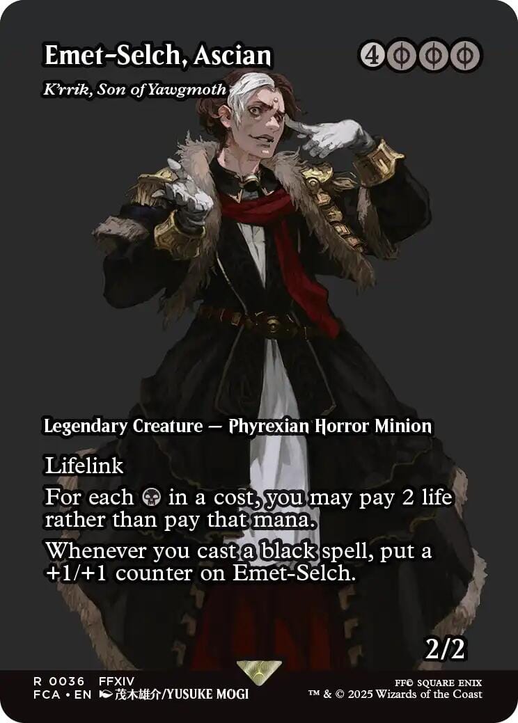 Emet-Selch, Ascian - K'rrik, Son of Yawgmoth (Showcase) [FINAL FANTASY : Through the Ages] MTG Single Magic: The Gathering  | Multizone: Comics And Games