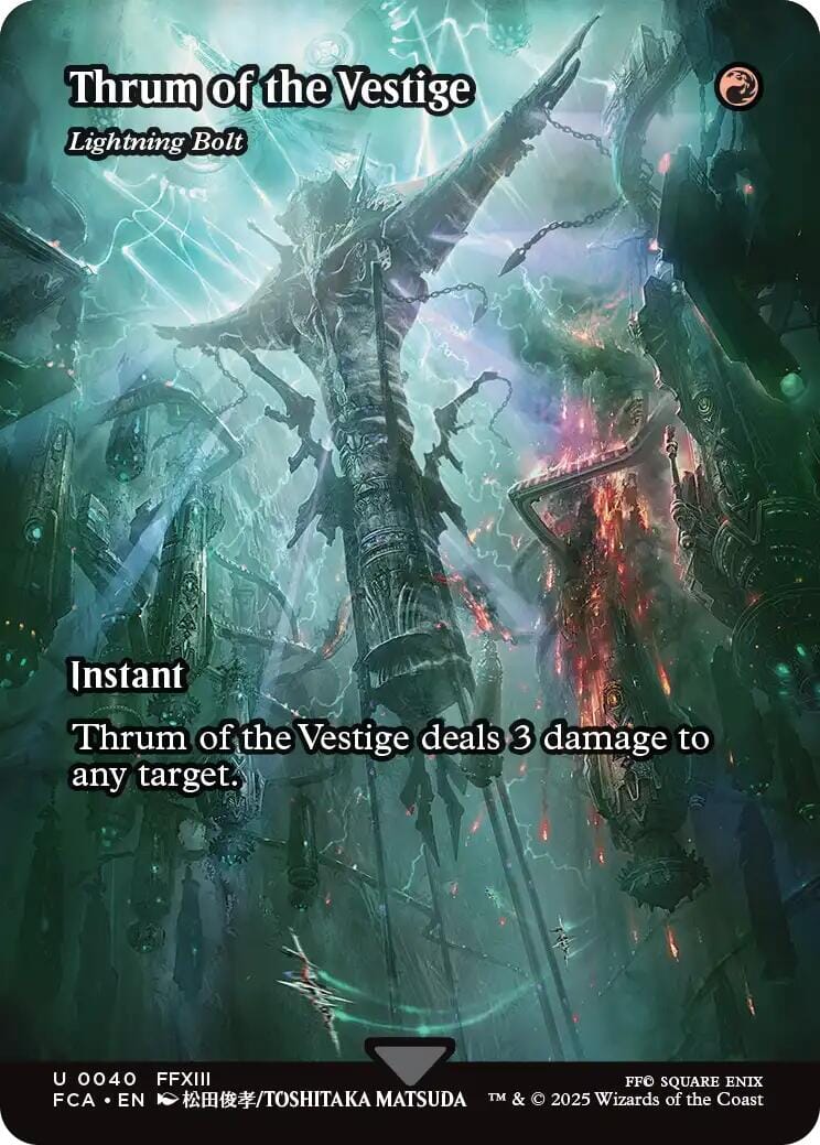 Thrum of the Vestige - Lightning Bolt (Showcase) [FINAL FANTASY : Through the Ages] MTG Single Magic: The Gathering  | Multizone: Comics And Games