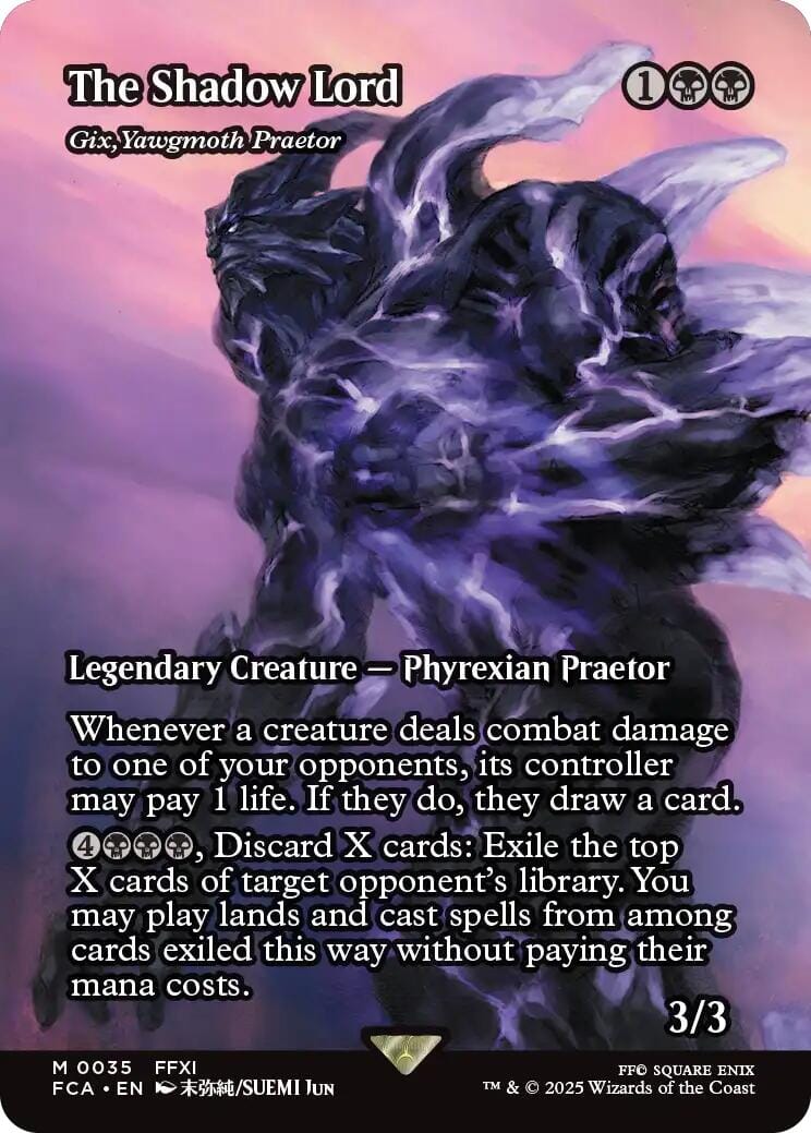 The Shadow Lord - Gix, Yawgmoth Praetor (Showcase) [FINAL FANTASY : Through the Ages] MTG Single Magic: The Gathering  | Multizone: Comics And Games