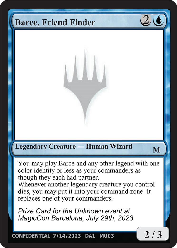 Barce, Friend Finder [Unknown Event] MTG Single Magic: The Gathering  | Multizone: Comics And Games