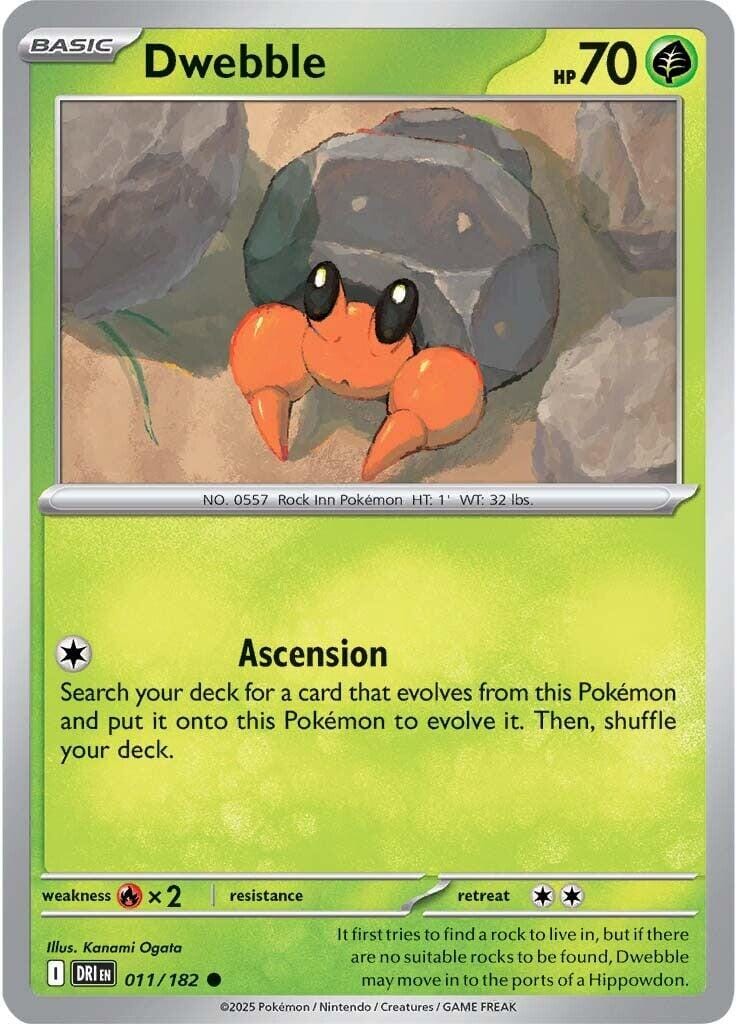 Dwebble (011/182) [Scarlet & Violet: Destined Rivals] Pokemon Single Pokémon  | Multizone: Comics And Games