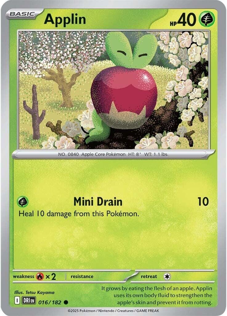 Applin (016/182) [Scarlet & Violet: Destined Rivals] Pokemon Single Pokémon  | Multizone: Comics And Games