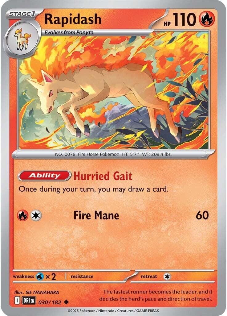 Rapidash (030/182) [Scarlet & Violet: Destined Rivals] Pokemon Single Pokémon  | Multizone: Comics And Games