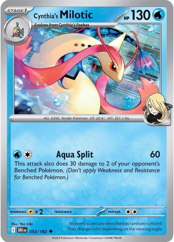 Cynthia's Milotic (053/182) [Scarlet & Violet: Destined Rivals] Pokemon Single Pokémon  | Multizone: Comics And Games