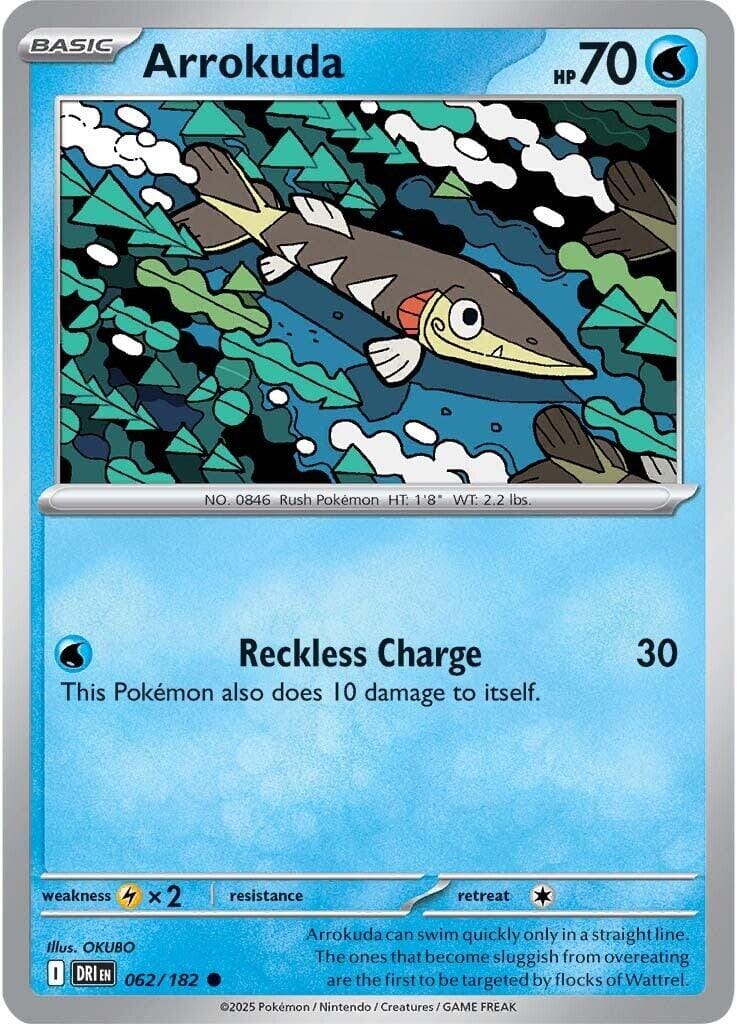 Arrokuda (062/182) [Scarlet & Violet: Destined Rivals] Pokemon Single Pokémon  | Multizone: Comics And Games