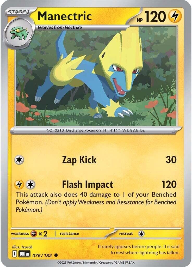 Manectric (076/182) [Scarlet & Violet: Destined Rivals] Pokemon Single Pokémon  | Multizone: Comics And Games