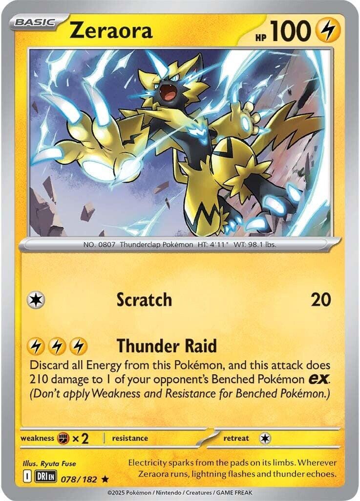 Zeraora (078/182) [Scarlet & Violet: Destined Rivals] Pokemon Single Pokémon  | Multizone: Comics And Games