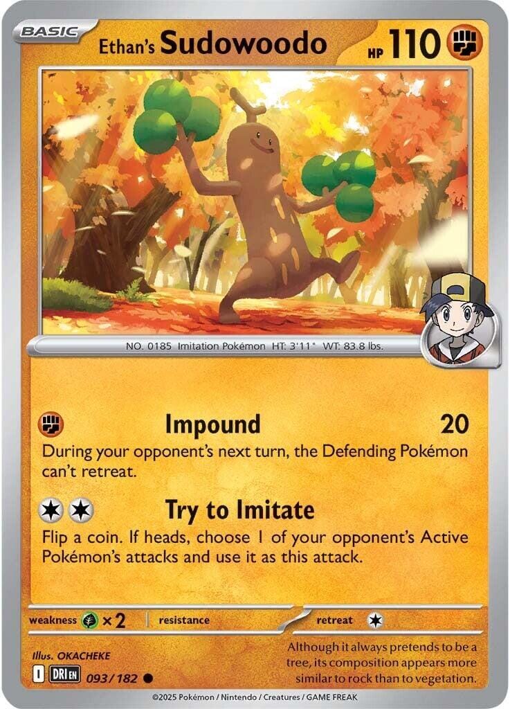 Ethan's Sudowoodo (093/182) [Scarlet & Violet: Destined Rivals] Pokemon Single Pokémon  | Multizone: Comics And Games