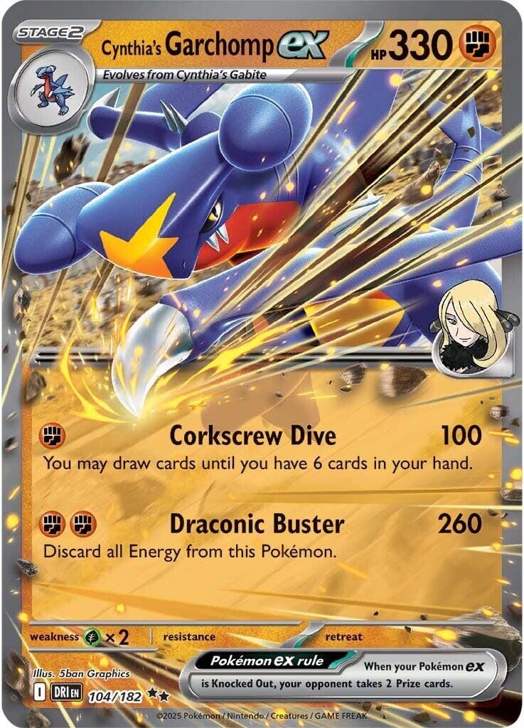 Cynthia's Garchomp ex (104/182) [Scarlet & Violet: Destined Rivals] Pokemon Single Pokémon  | Multizone: Comics And Games