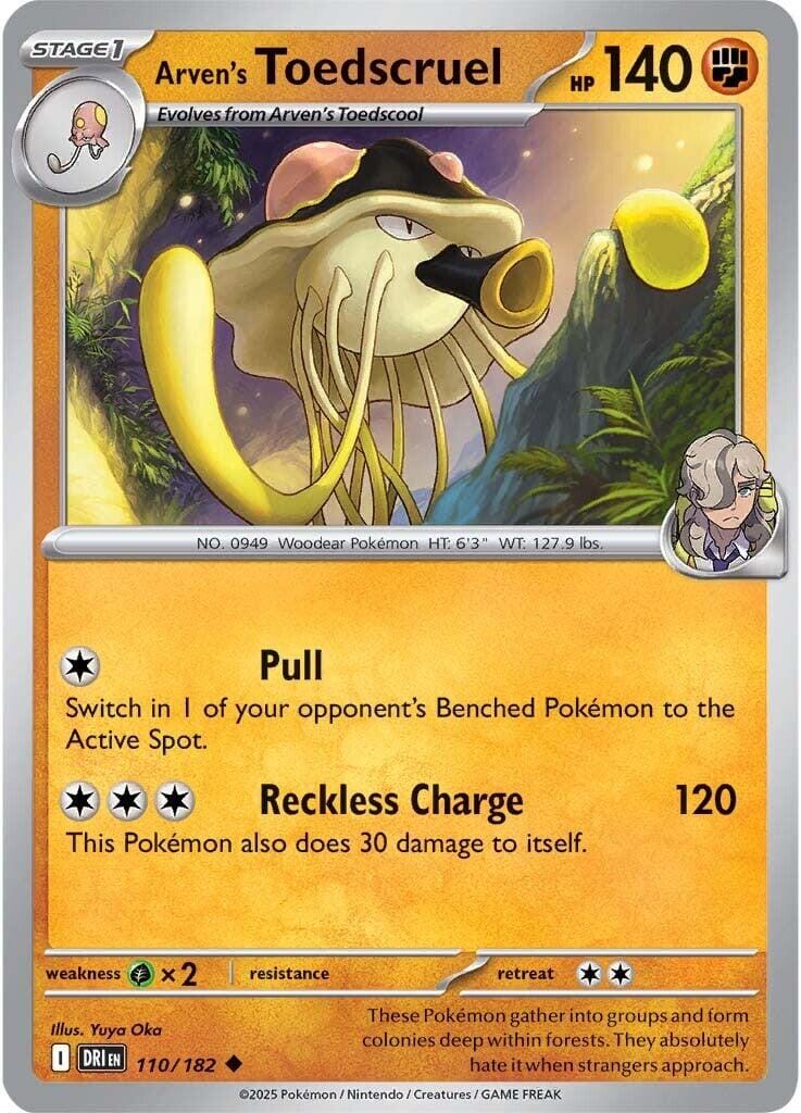 Arven's Toedscruel (110/182) [Scarlet & Violet: Destined Rivals] Pokemon Single Pokémon  | Multizone: Comics And Games