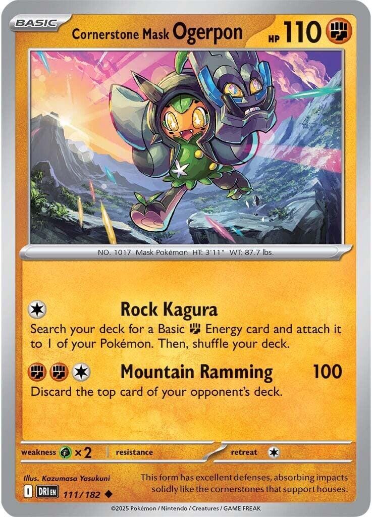 Cornerstone Mask Ogerpon (111/182) [Scarlet & Violet: Destined Rivals] Pokemon Single Pokémon  | Multizone: Comics And Games