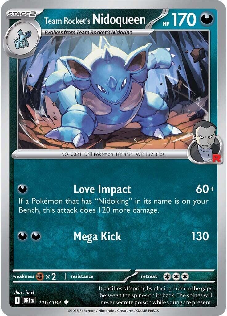 Team Rocket's Nidoqueen (116/182) [Scarlet & Violet: Destined Rivals] Pokemon Single Pokémon  | Multizone: Comics And Games
