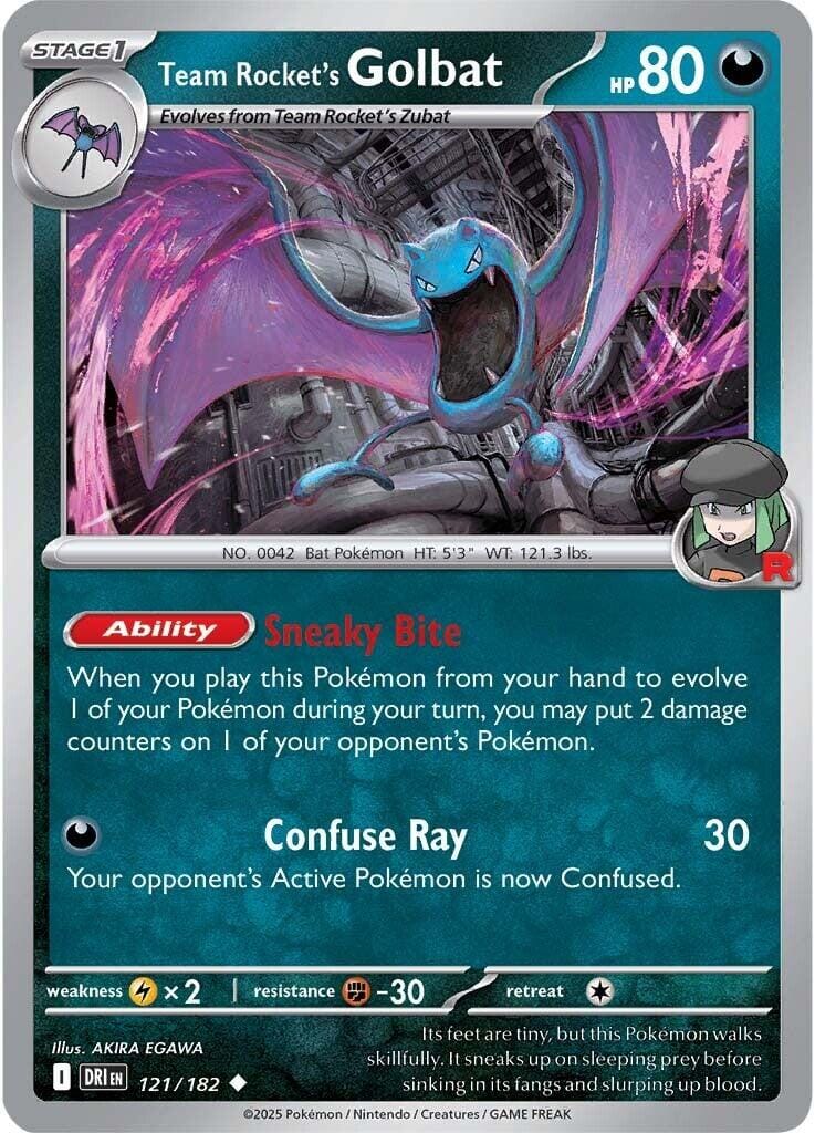 Team Rocket's Golbat (121/182) [Scarlet & Violet: Destined Rivals] Pokemon Single Pokémon  | Multizone: Comics And Games