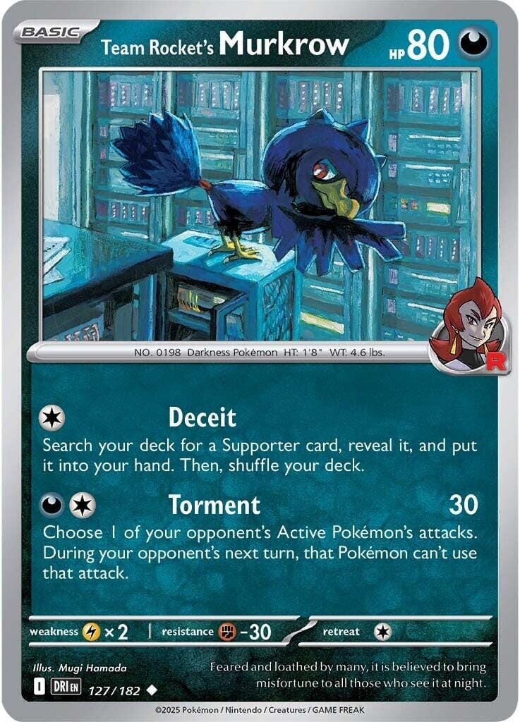 Team Rocket's Murkrow (127/182) [Scarlet & Violet: Destined Rivals] Pokemon Single Pokémon  | Multizone: Comics And Games