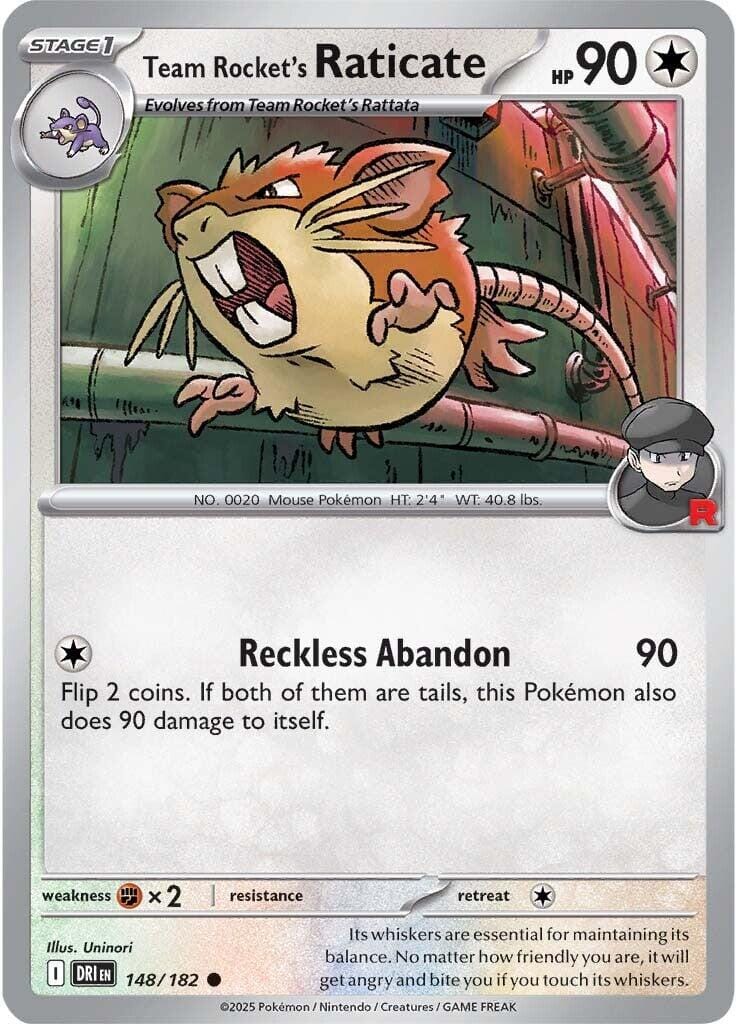 Team Rocket's Raticate (148/182) [Scarlet & Violet: Destined Rivals] Pokemon Single Pokémon  | Multizone: Comics And Games