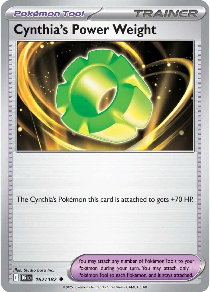Cynthia's Power Weight (162/182) [Scarlet & Violet: Destined Rivals] Pokemon Single Pokémon  | Multizone: Comics And Games