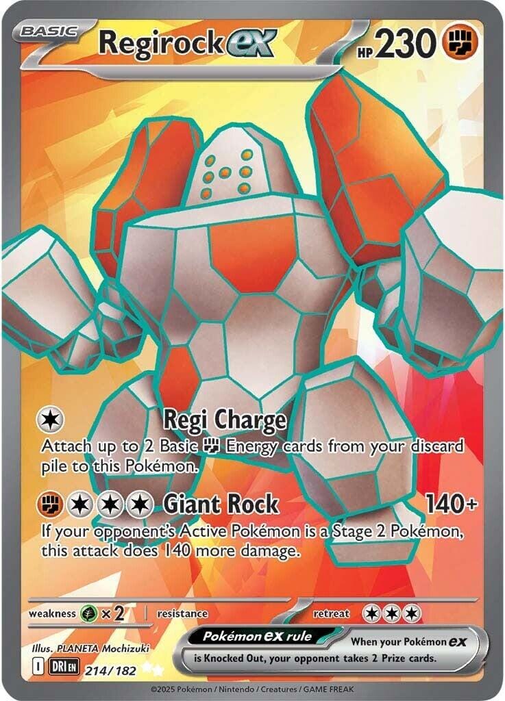Regirock ex (214/182) [Scarlet & Violet: Destined Rivals] Pokemon Single Pokémon  | Multizone: Comics And Games