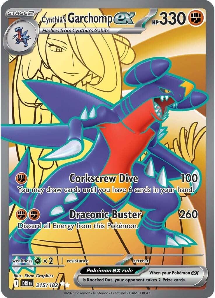 Cynthia's Garchomp ex (215/182) [Scarlet & Violet: Destined Rivals] Pokemon Single Pokémon  | Multizone: Comics And Games