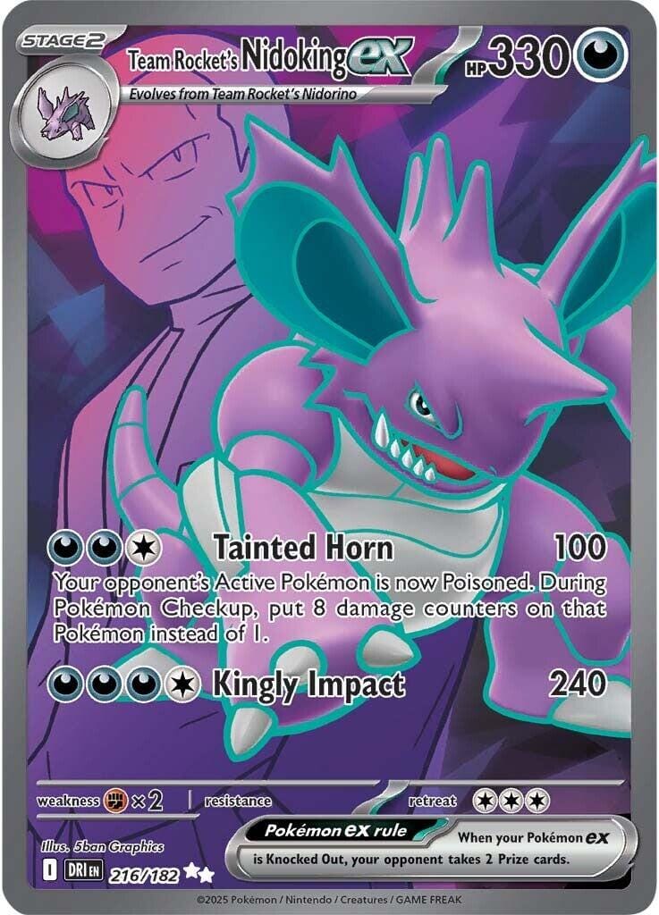 Team Rocket's Nidoking ex (216/182) [Scarlet & Violet: Destined Rivals] Pokemon Single Pokémon  | Multizone: Comics And Games