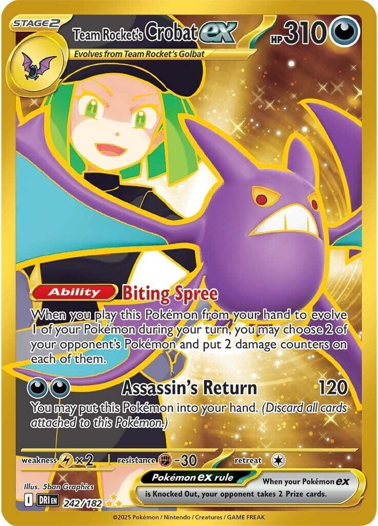 Team Rocket's Crobat ex (242/182) [Scarlet & Violet: Destined Rivals] Pokemon Single Pokémon  | Multizone: Comics And Games