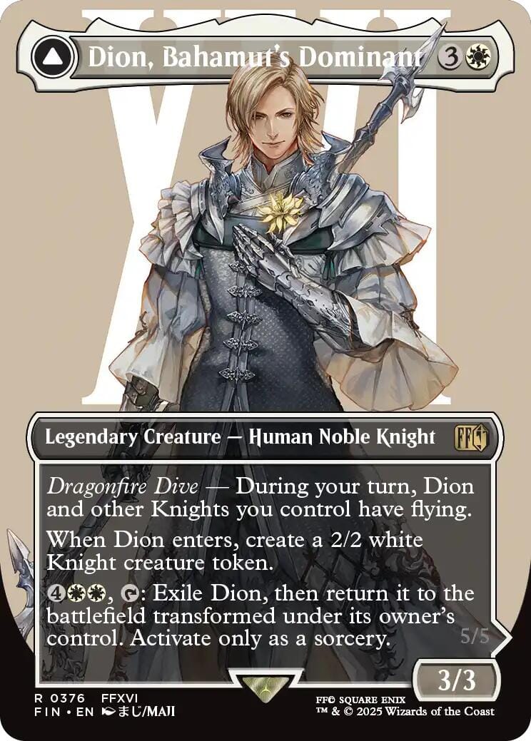 Dion, Bahamut's Dominant // Bahamut, Warden of Light (Borderless) [FINAL FANTASY] MTG Single Magic: The Gathering  | Multizone: Comics And Games
