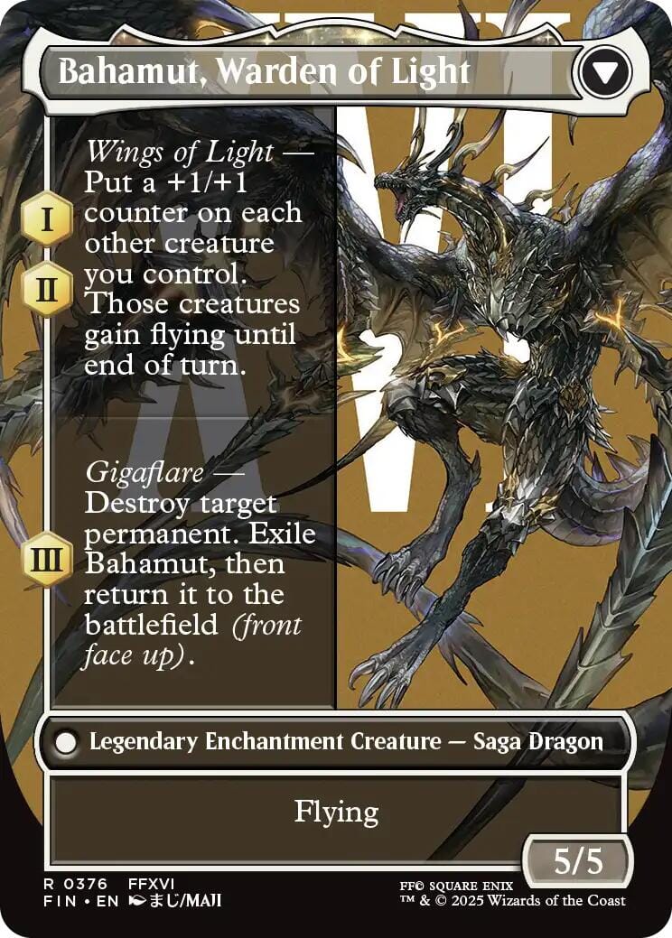 Dion, Bahamut's Dominant // Bahamut, Warden of Light (Borderless) [FINAL FANTASY] MTG Single Magic: The Gathering  | Multizone: Comics And Games