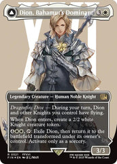 Dion, Bahamut's Dominant // Bahamut, Warden of Light (Borderless) (Surge Foil) [FINAL FANTASY] MTG Single Magic: The Gathering  | Multizone: Comics And Games