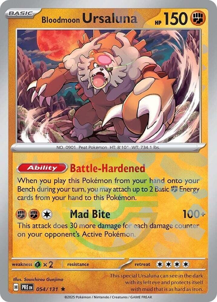 Bloodmoon Ursaluna (054/131) (Poke Ball Pattern) [Scarlet & Violet: Prismatic Evolutions] Pokemon Single Pokémon  | Multizone: Comics And Games