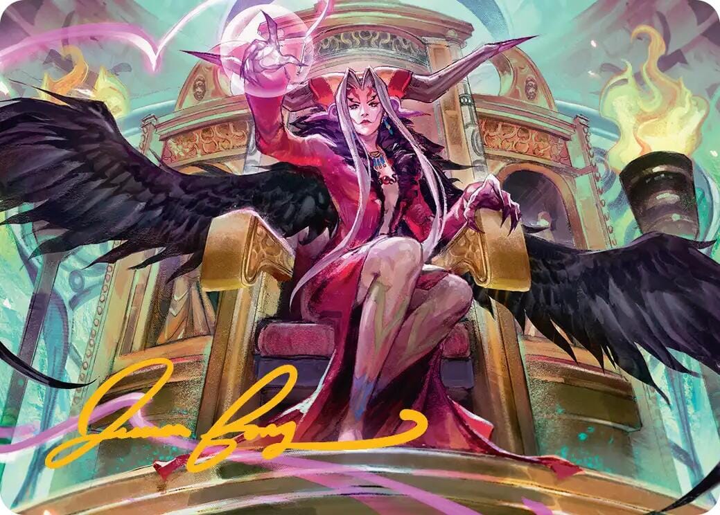 Sorceress's Schemes Art Card (Gold-Stamped Signature) [FINAL FANTASY Art Series] MTG Single Magic: The Gathering  | Multizone: Comics And Games