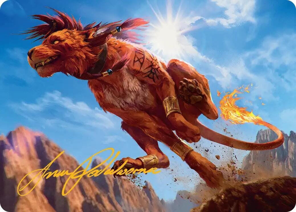 Red XIII, Proud Warrior Art Card (Gold-Stamped Signature) [FINAL FANTASY Art Series] MTG Single Magic: The Gathering  | Multizone: Comics And Games