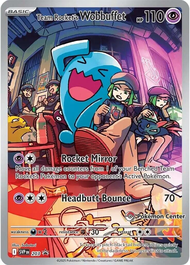 Team Rocket's Wobbuffet (203) (Pokemon Center Exclusive) [Scarlet & Violet: Black Star Promos] Pokemon Single Pokémon  | Multizone: Comics And Games