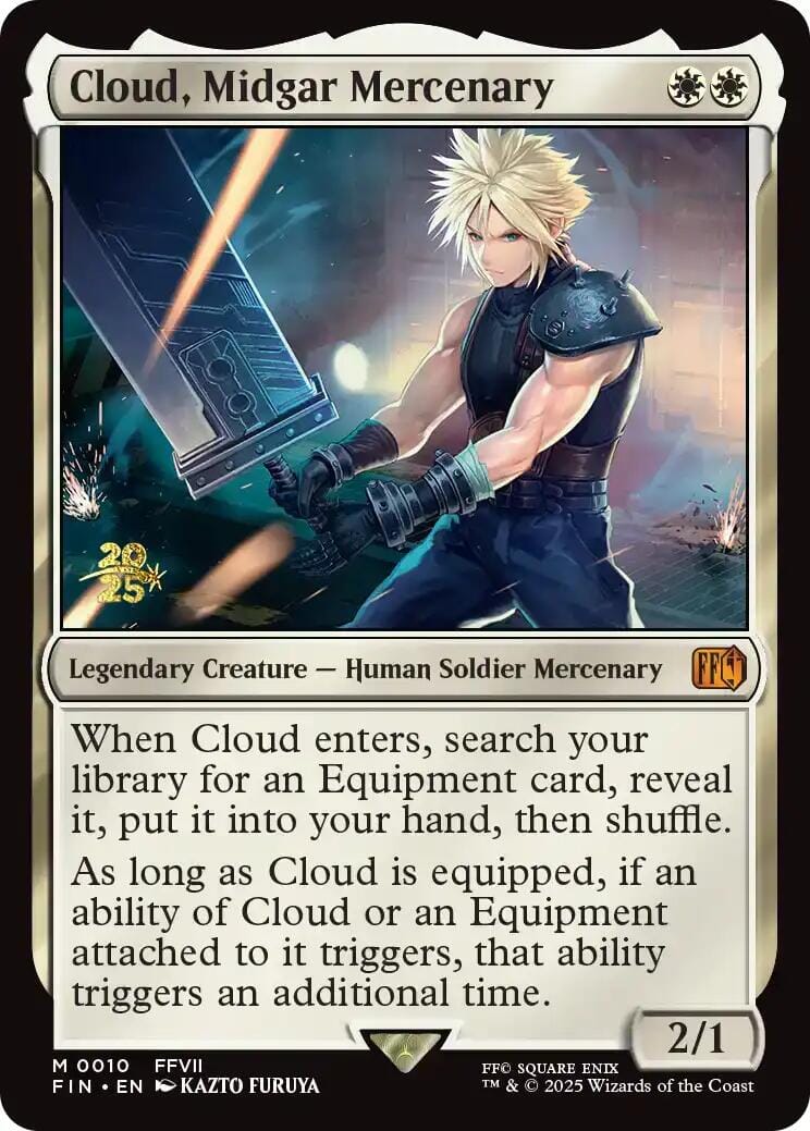 Cloud, Midgar Mercenary [FINAL FANTASY Prerelease Promo] MTG Single Magic: The Gathering  | Multizone: Comics And Games
