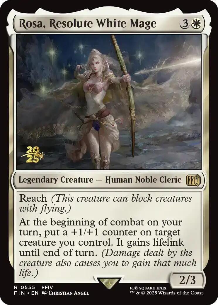 Rosa, Resolute White Mage [FINAL FANTASY Prerelease Promo] MTG Single Magic: The Gathering  | Multizone: Comics And Games