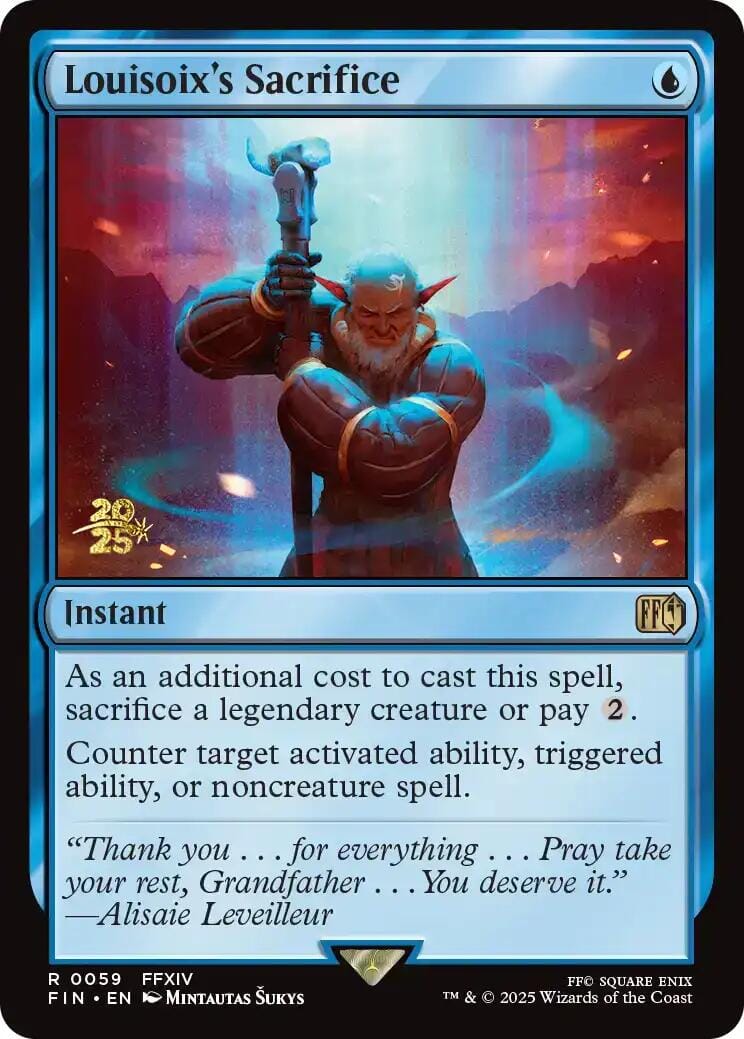 Louisoix's Sacrifice [FINAL FANTASY Prerelease Promo] MTG Single Magic: The Gathering  | Multizone: Comics And Games