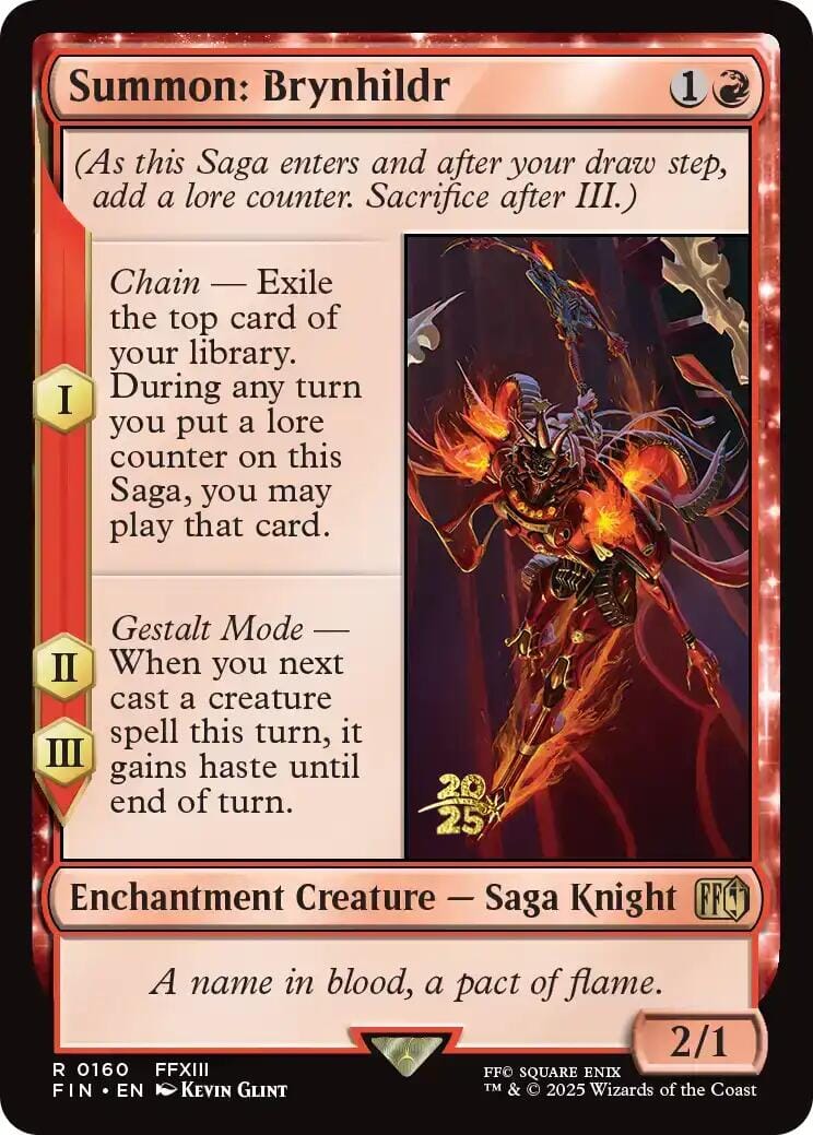 Summon: Brynhildr [FINAL FANTASY Prerelease Promo] MTG Single Magic: The Gathering  | Multizone: Comics And Games